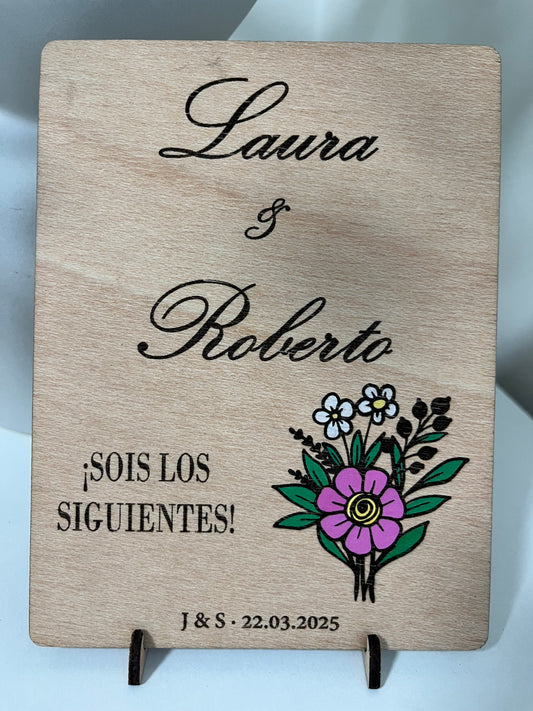 Cartel "Sois los siguientes" flores pintado