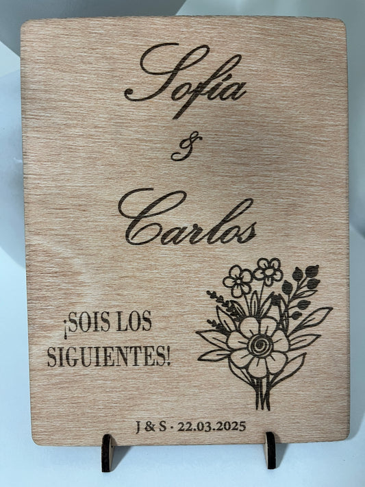 Cartel "Sois los siguientes" flores
